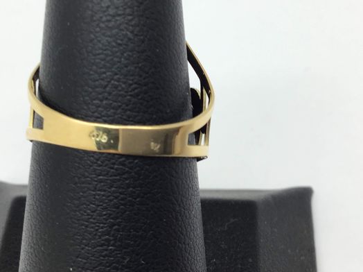 anillo oro 18k con circonita 