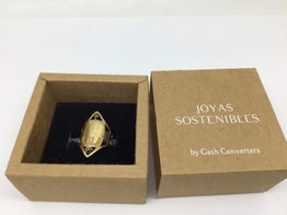 anillo oro 18k con circonita 