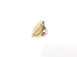 anillo oro 18k con circonita 