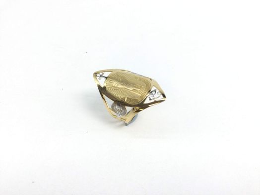anillo oro 18k con circonita 