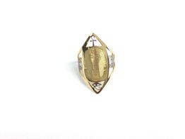 anillo oro 18k con circonita 