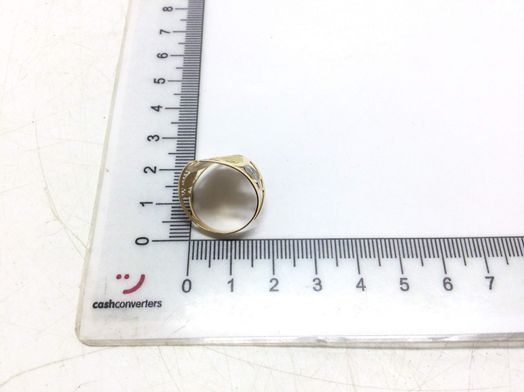 anillo oro 18k con circonita 