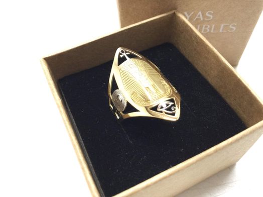 anillo oro 18k con circonita 