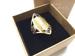 anillo oro 18k con circonita 