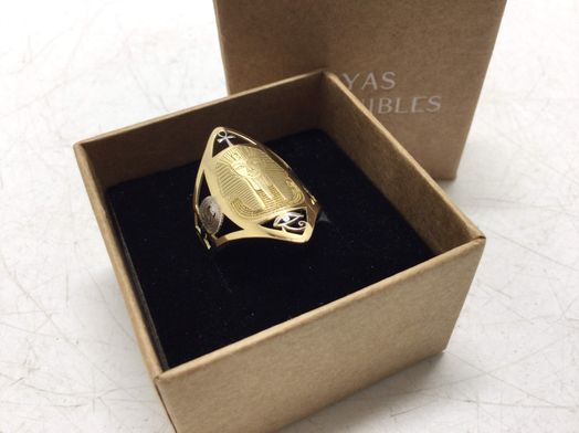 anillo oro 18k con circonita 