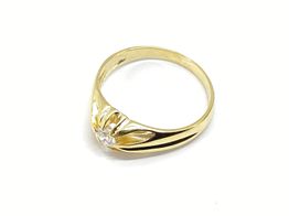 anillo oro 18k con circonita 