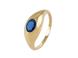 anillo oro 18k con circonita 