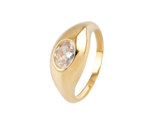 Anillo oro 18K con circonita