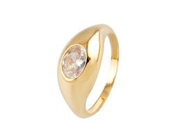 Anillo Oro 18k Con Circonita