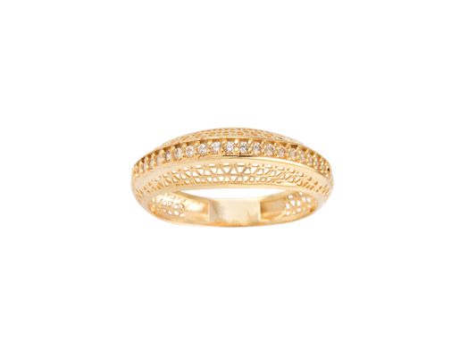 anillo oro 18k con circonita 