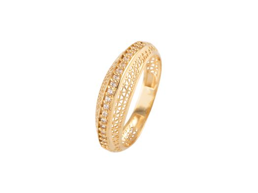 anillo oro 18k con circonita 