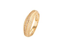 anillo oro 18k con circonita 