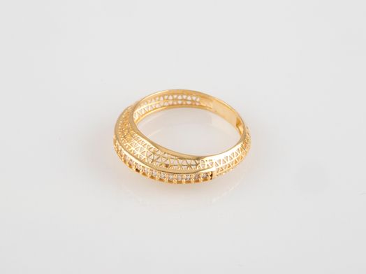 anillo oro 18k con circonita 