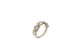anillo oro 18k con circonita 