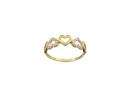 anillo oro 18k con circonita 
