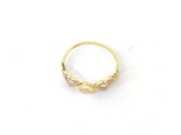 anillo oro 18k con circonita 