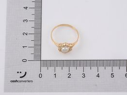 anillo oro 18k con circonita