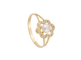 anillo oro 18k con circonita 
