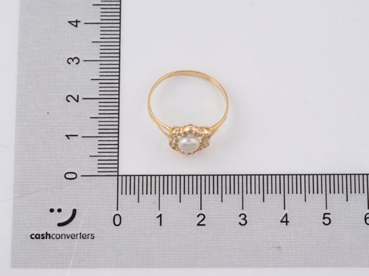anillo oro 18k con circonita 