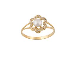 anillo oro 18k con circonita 