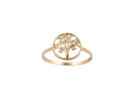 anillo oro 18k con circonita 