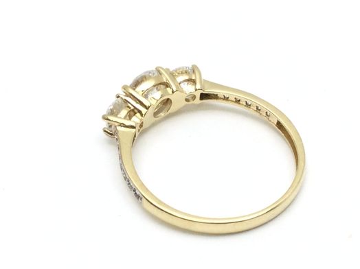 anillo oro 18k con circonita 