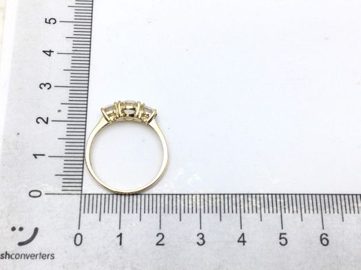 anillo oro 18k con circonita 