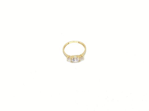 anillo oro 18k con circonita 