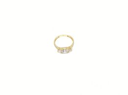 anillo oro 18k con circonita 