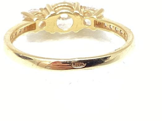 anillo oro 18k con circonita 