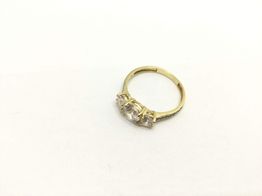 anillo oro 18k con circonita 
