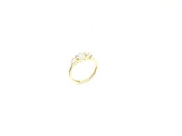 anillo oro 18k con circonita 