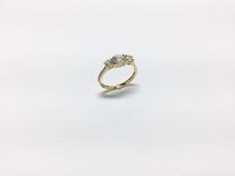 anillo oro 18k con circonita 