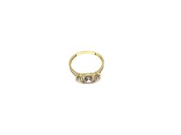 anillo oro 18k con circonita 