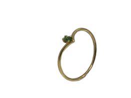anillo oro 18k con circonita 