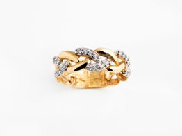 anillo oro 18k con circonita 