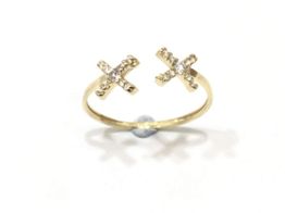 anillo oro 18k con circonita 
