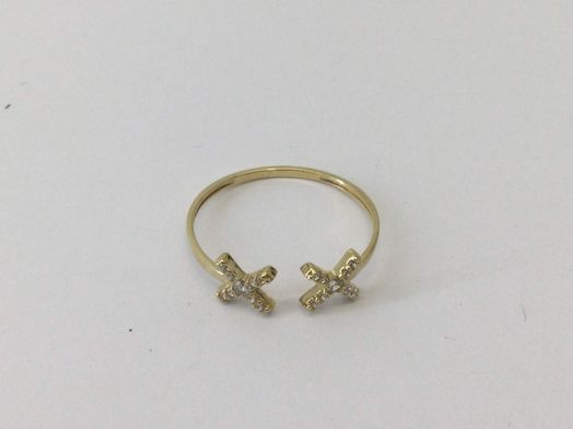 anillo oro 18k con circonita 