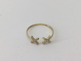 anillo oro 18k con circonita 