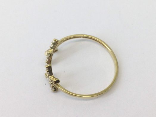 anillo oro 18k con circonita 