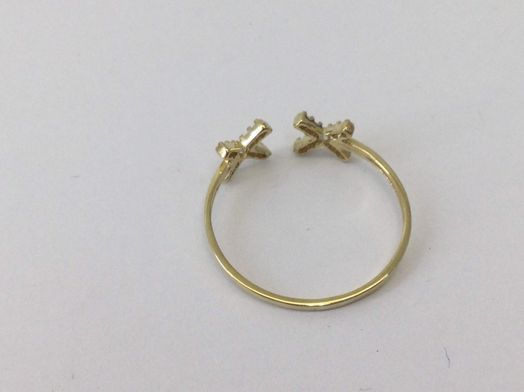 anillo oro 18k con circonita 