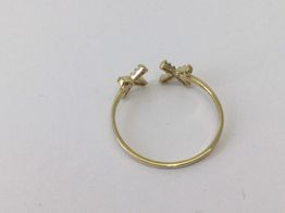 anillo oro 18k con circonita 