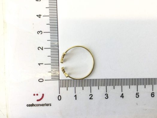 anillo oro 18k con circonita 