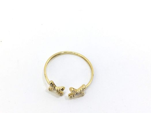 anillo oro 18k con circonita 