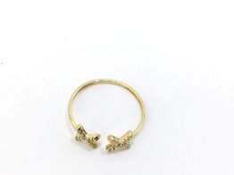 anillo oro 18k con circonita 