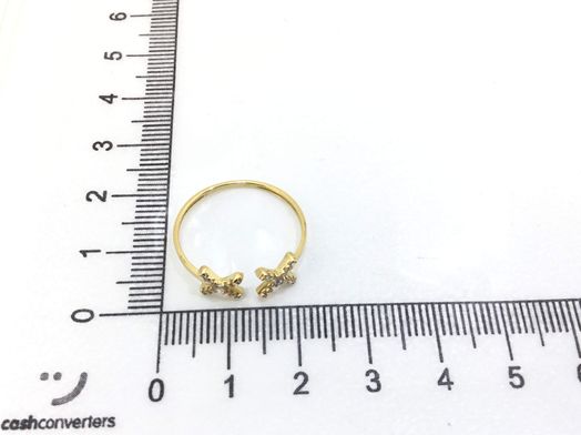anillo oro 18k con circonita 