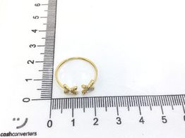 anillo oro 18k con circonita 