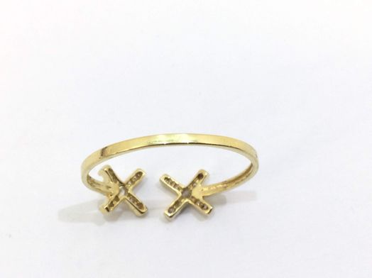 anillo oro 18k con circonita 