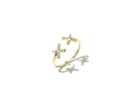 anillo oro 18k con circonita 
