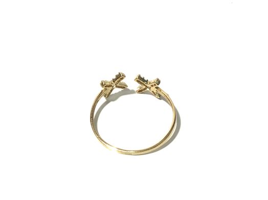 anillo oro 18k con circonita 